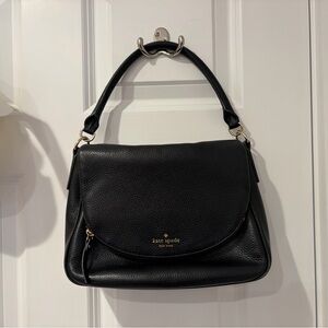 Kate Spade Black Pebbled Leather Shoulder Bag
